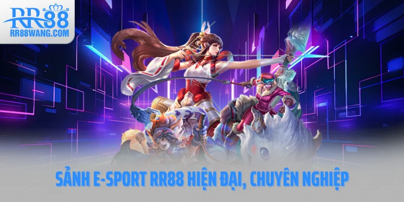 Sảnh E-sports RR88 hiện đại, chuyên nghiệp